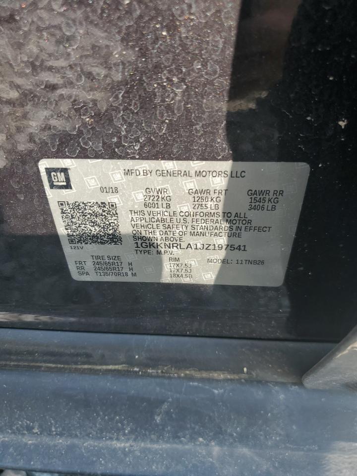 2018 GMC Acadia Sle VIN: 1GKKNRLA1JZ197541 Lot: 69205975