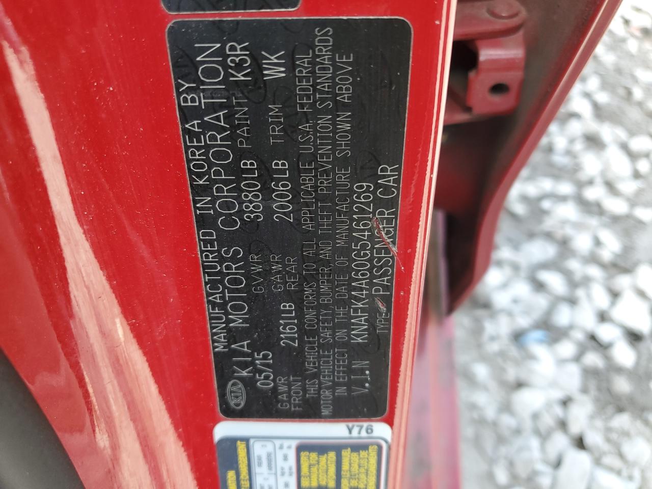 2016 Kia Forte Lx VIN: KNAFK4A60G5461269 Lot: 69642335