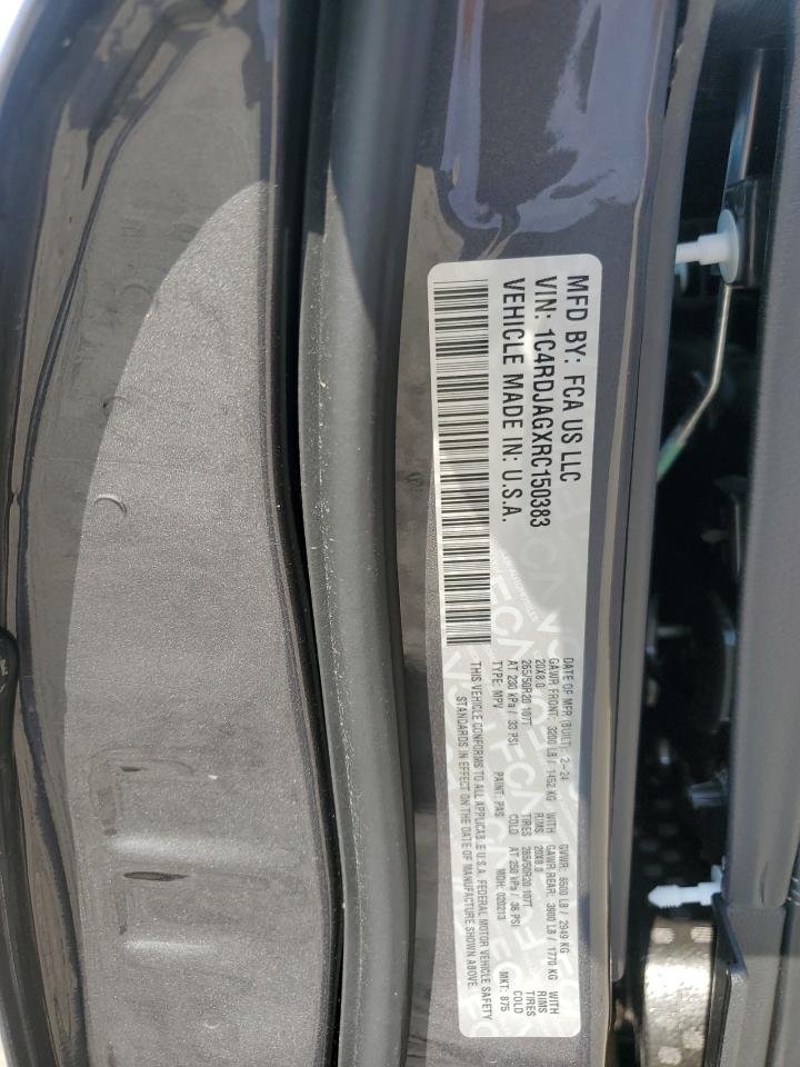 2024 Dodge Durango Sxt VIN: 1C4RDJAGXRC150383 Lot: 67471875