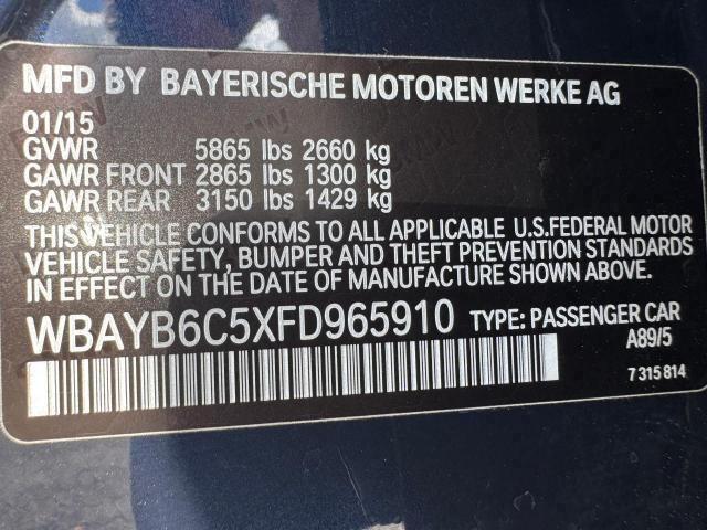 2015 BMW 750 XI  