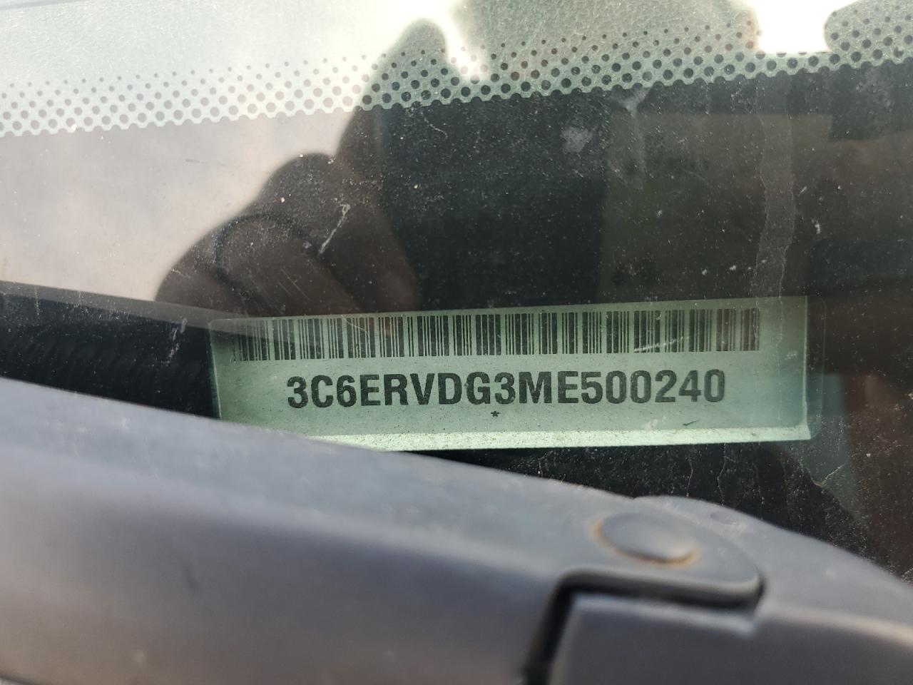 2021 Ram Promaster 2500 2500 High VIN: 3C6ERVDG3ME500240 Lot: 67714495