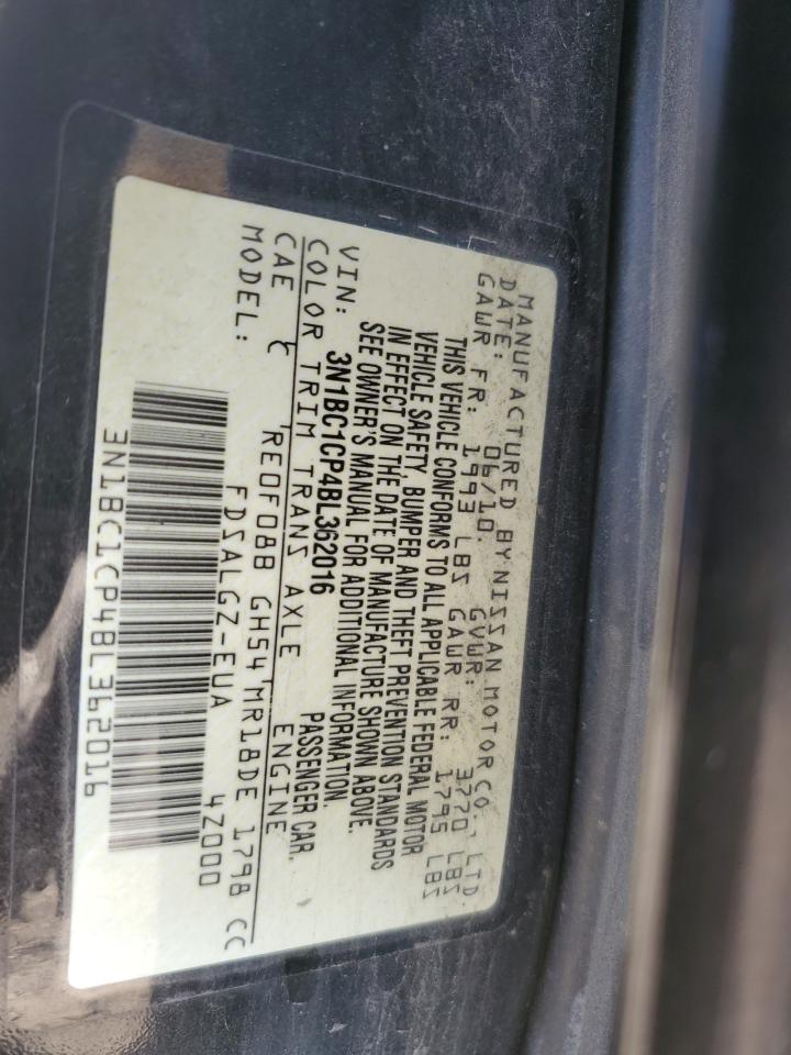 2011 Nissan Versa S VIN: 3N1BC1CP4BL362016 Lot: 68116325