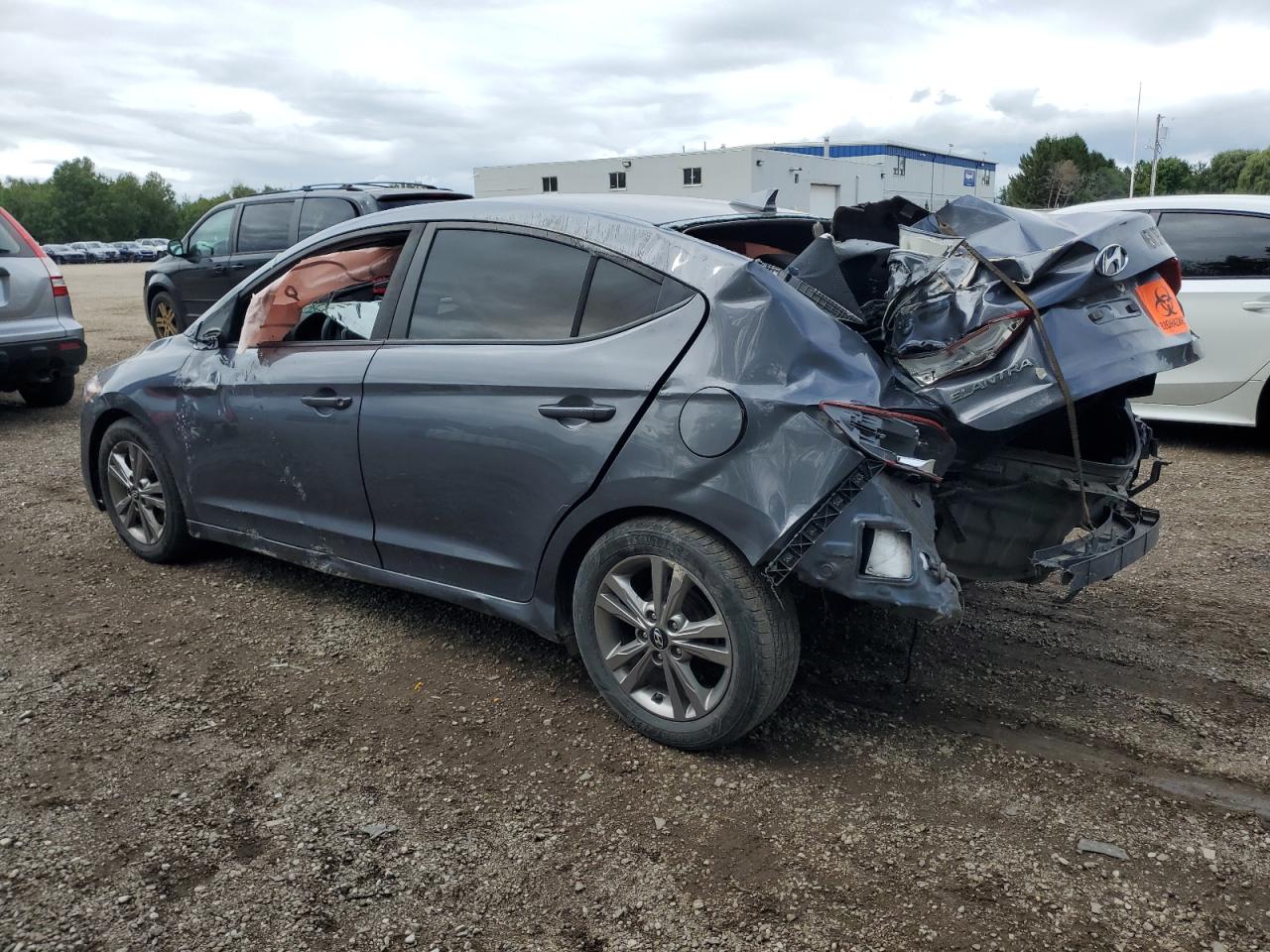 2017 Hyundai Elantra Se grey sedan gas KMHD84LF4HU186630 photo #3