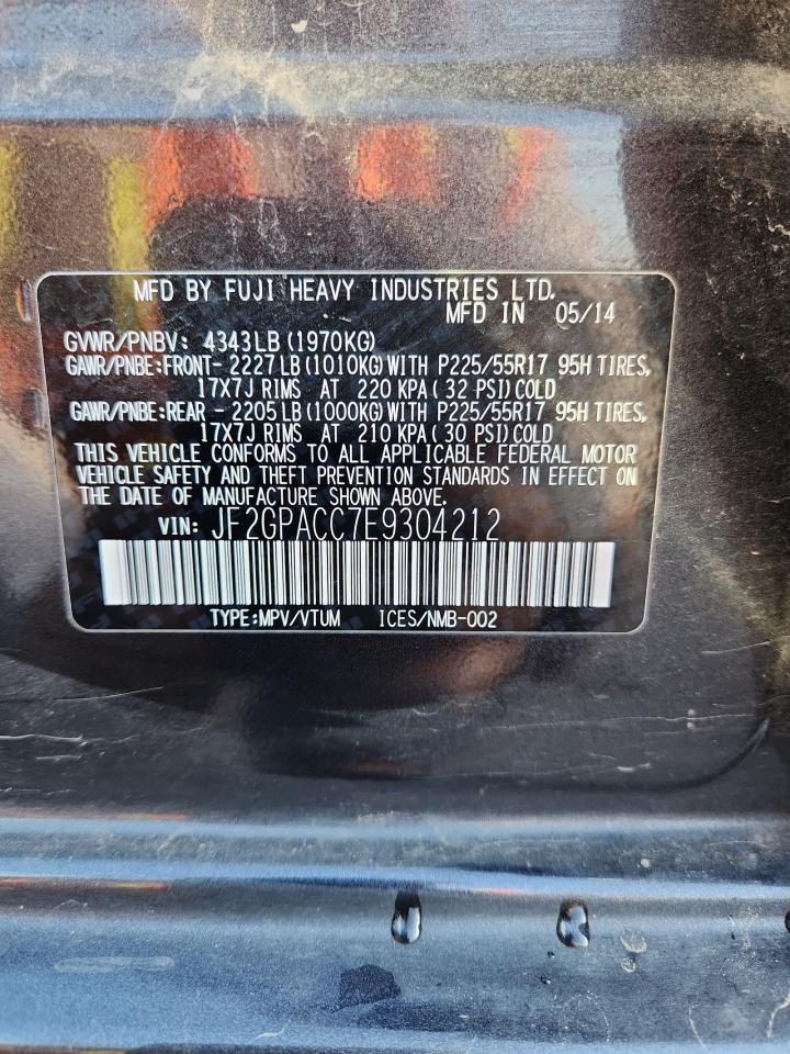 2014 Subaru Xv Crosstrek 2.0 Premium VIN: JF2GPACC7E9304212 Lot: 69806455