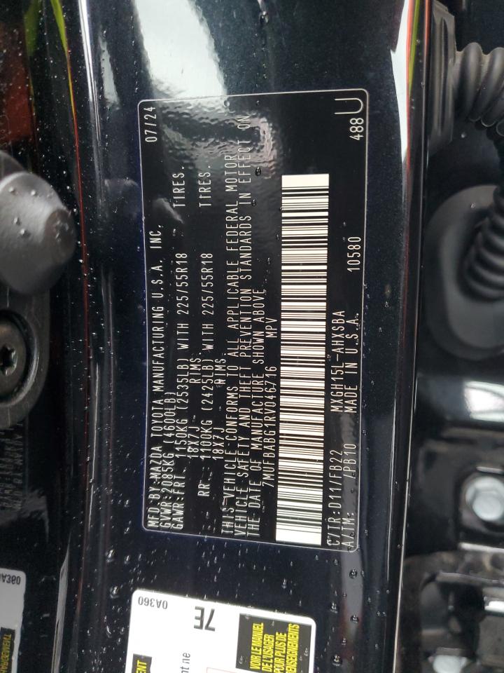 2024 Toyota Corolla Cross Se VIN: 7MUFBABG1RV046716 Lot: 68949475