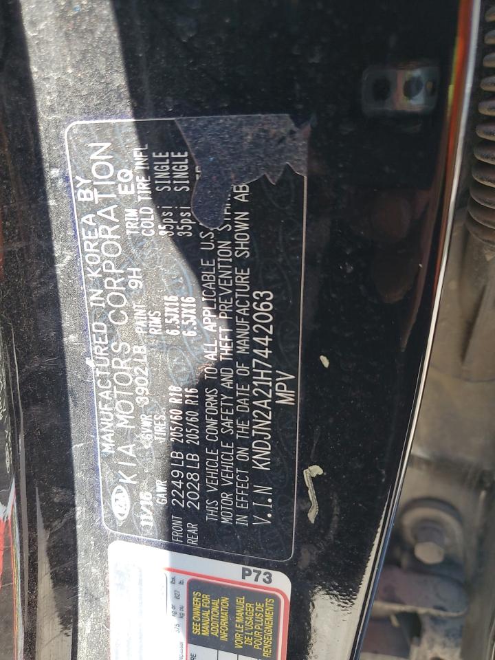 2017 Kia Soul VIN: KNDJN2A21H7442063 Lot: 70512955