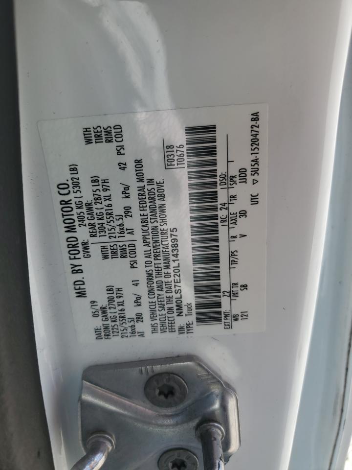 2020 Ford Transit Connect Xl VIN: NM0LS7E20L1438975 Lot: 70186665