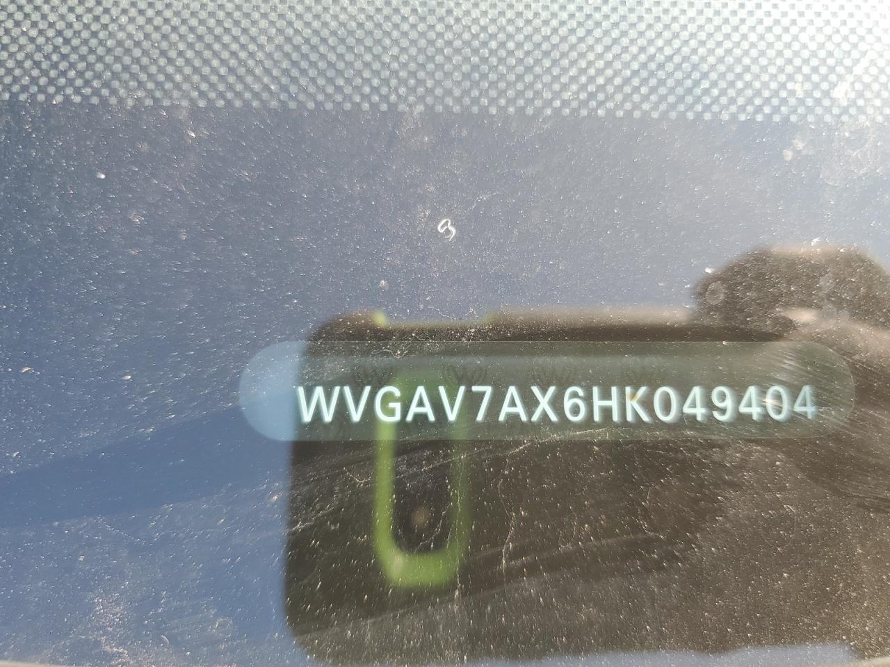2017 Volkswagen Tiguan S VIN: WVGAV7AX6HK049404 Lot: 69989865