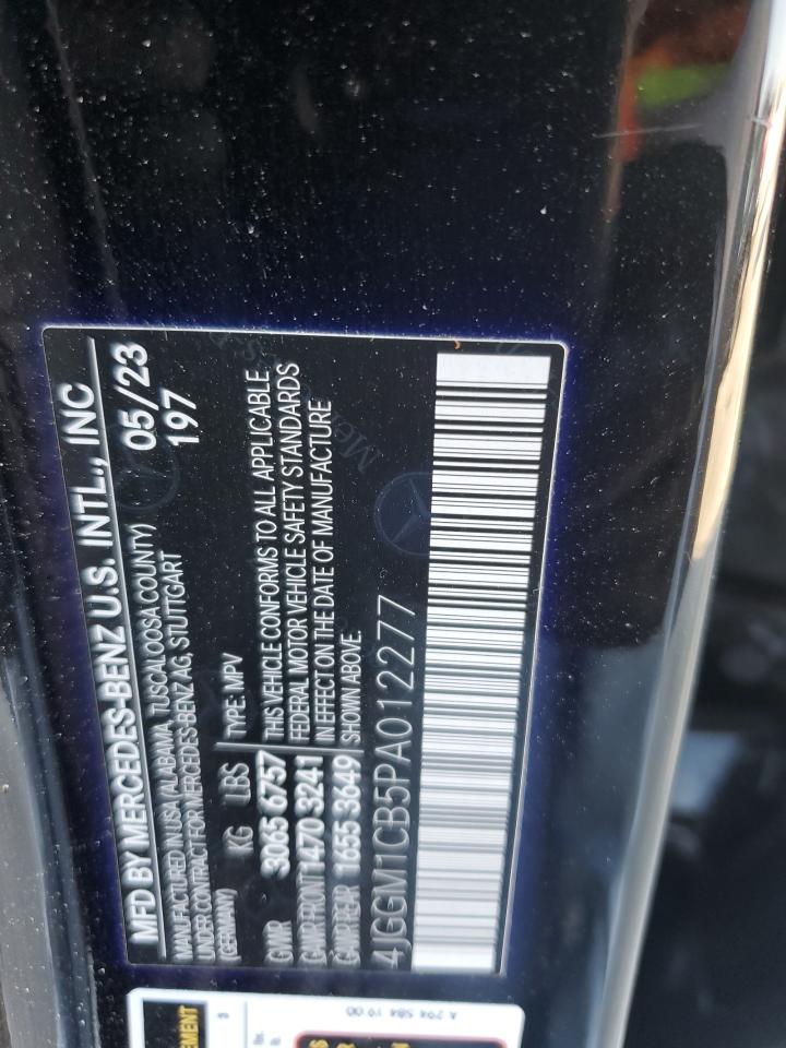 2023 Mercedes-Benz Eqe Suv 350 4Matic VIN: 4JGGM1CB5PA012277 Lot: 66355625