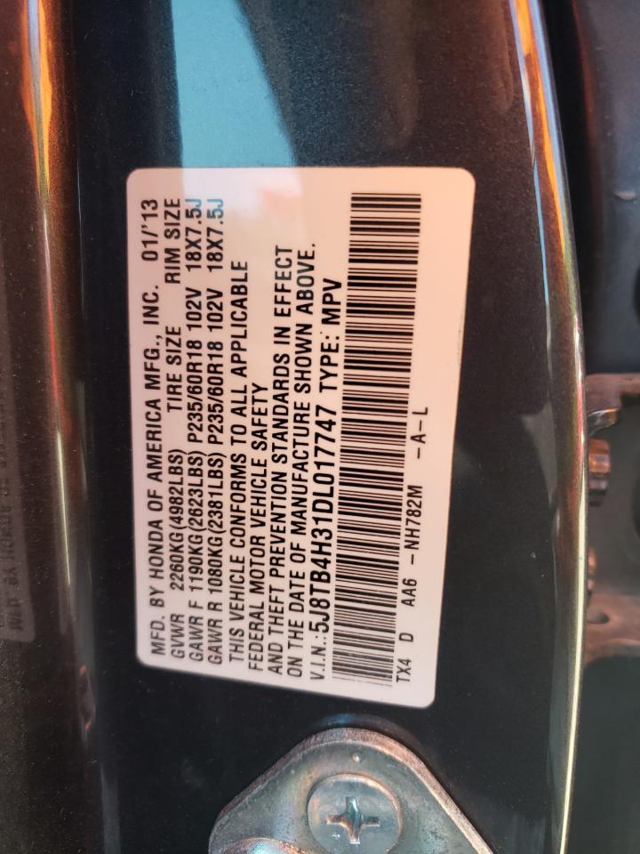 2013 Acura Rdx VIN: 5J8TB4H31DL017747 Lot: 68880975