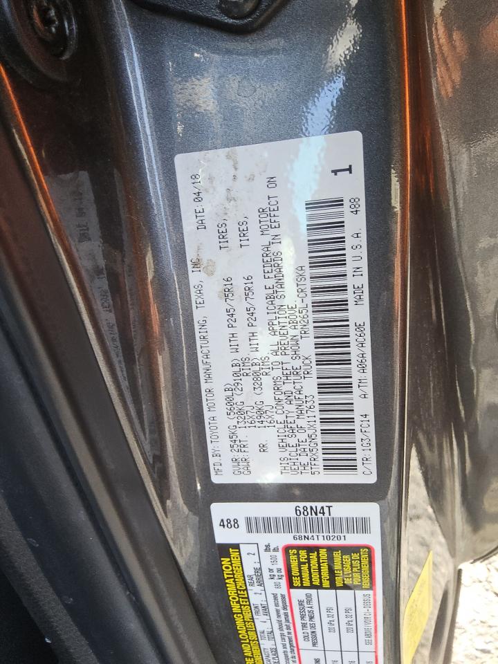 2018 Toyota Tacoma Access Cab VIN: 5TFRX5GN5JX117633 Lot: 70333575
