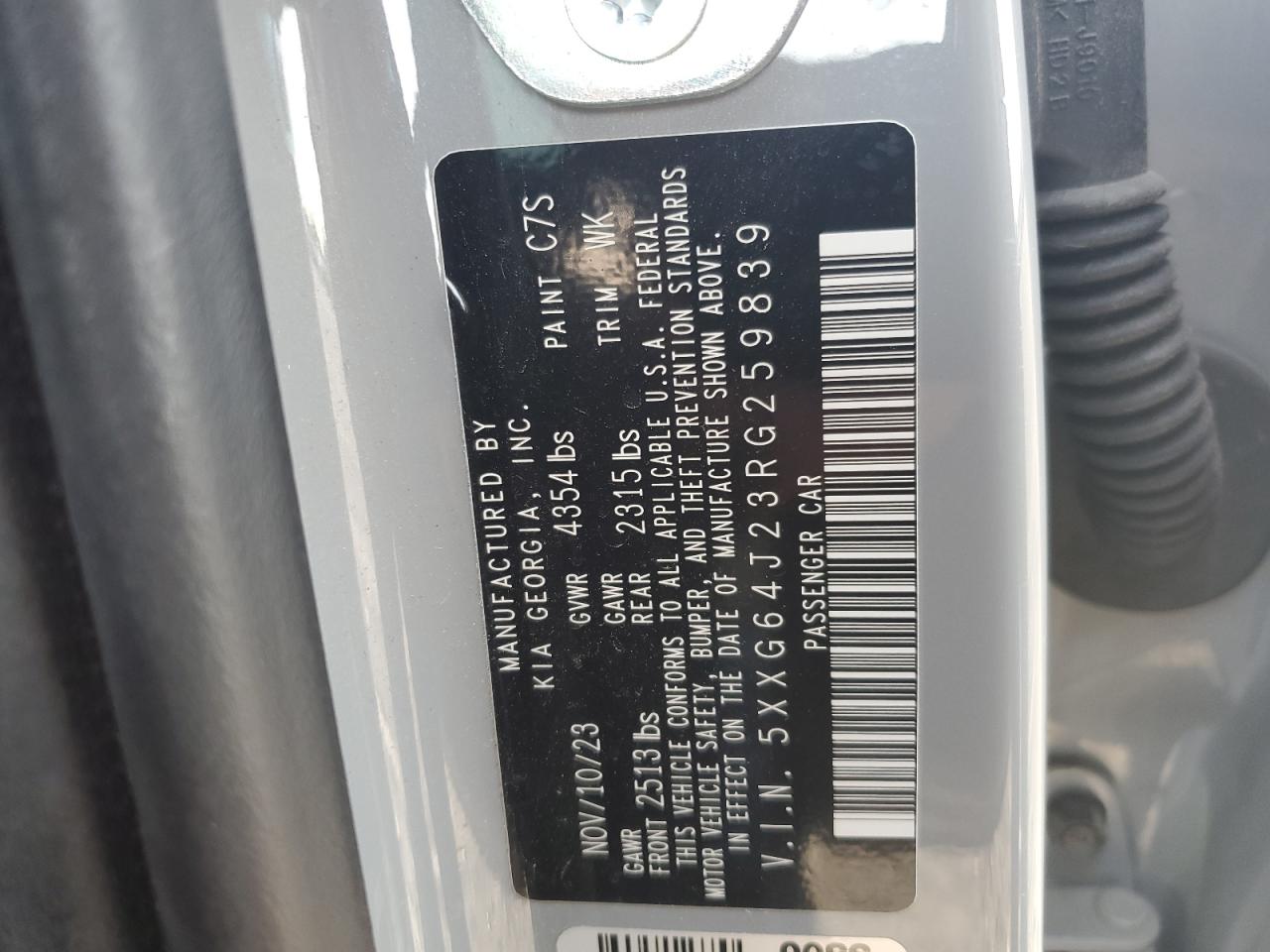 2024 Kia K5 Gt Line VIN: 5XXG64J23RG259839 Lot: 67450175