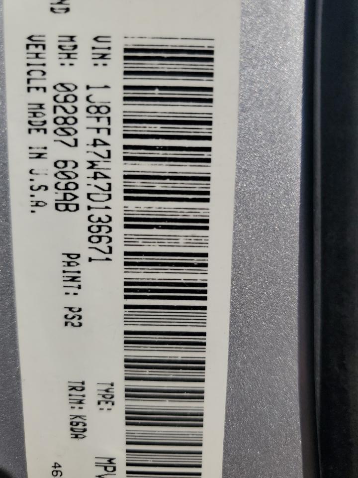 2007 Jeep Compass VIN: 1J8FF47W47D136671 Lot: 69504735
