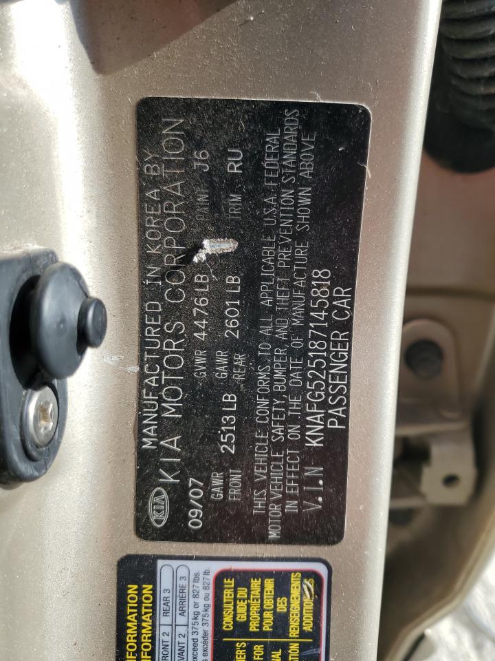 2008 Kia Rondo Base VIN: KNAFG525187145818 Lot: 70251075