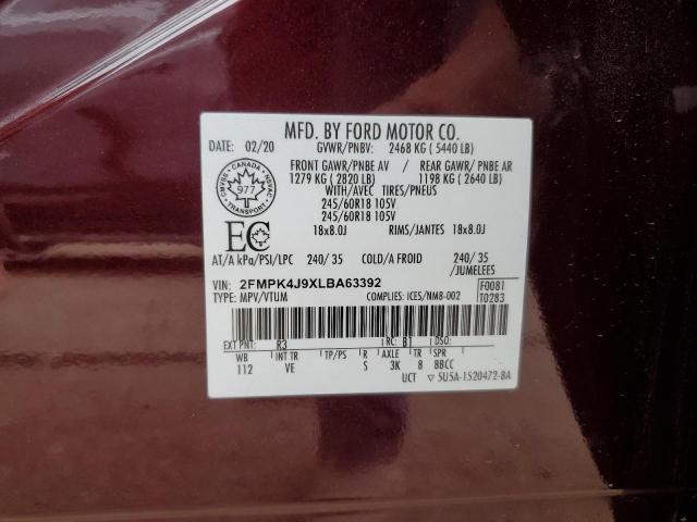 2020 FORD EDGE SEL  