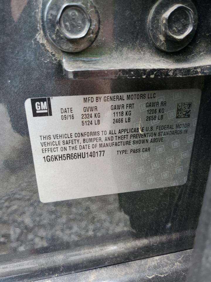 2017 Cadillac Ct6 Premium Luxury VIN: 1G6KH5R66HU140177 Lot: 67303755