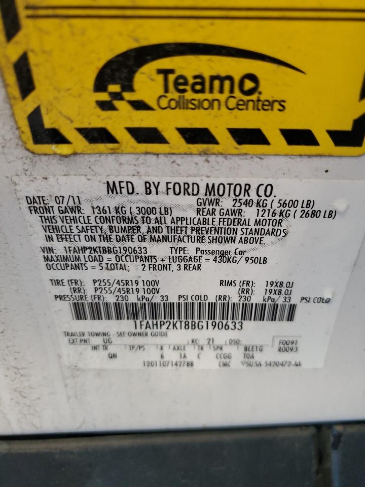 2011 Ford Taurus Sho VIN: 1FAHP2KT8BG190633 Lot: 68267665