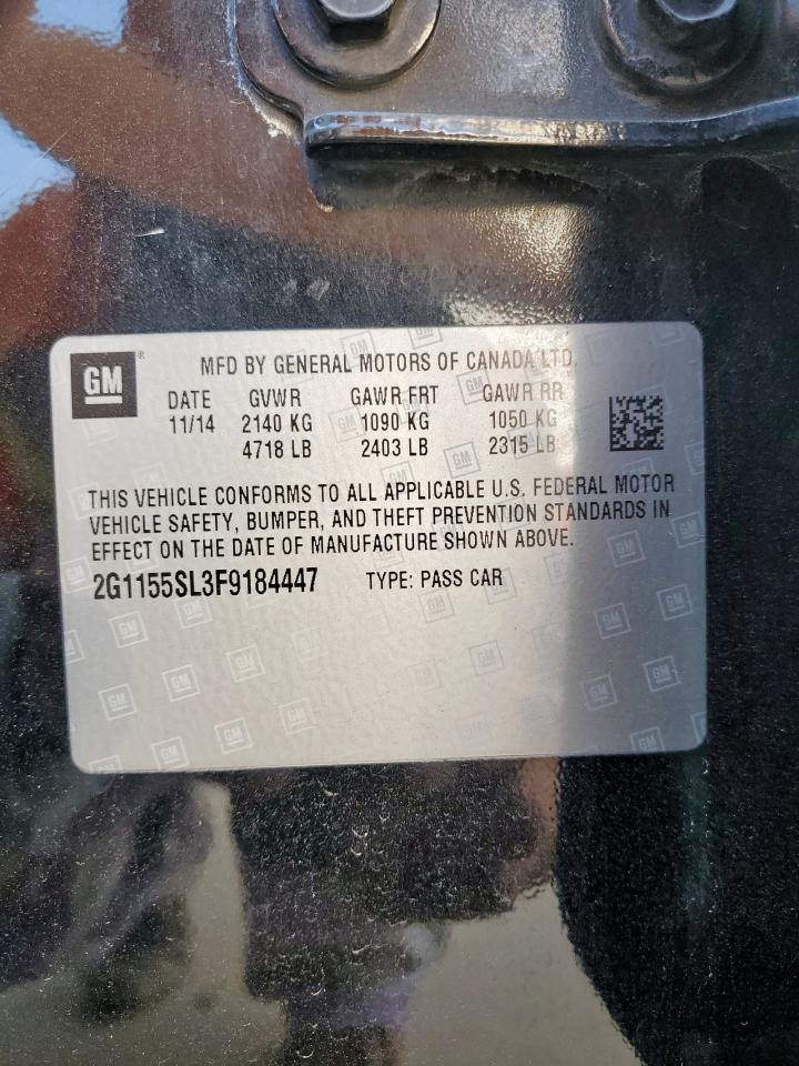 2015 Chevrolet Impala Ltz VIN: 2G1155SL3F9184447 Lot: 69618385