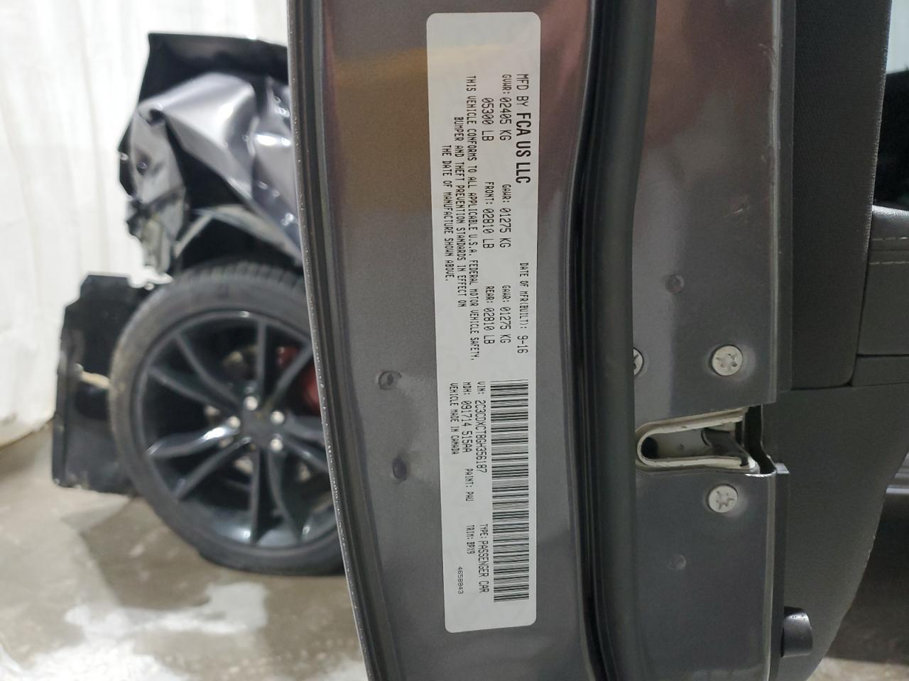 2016 Dodge Charger R/T VIN: 2C3CDXCT8GH356187 Lot: 69307485