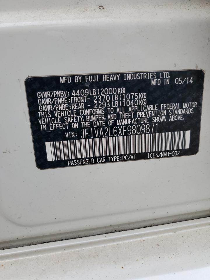 2015 Subaru Wrx Sti VIN: JF1VA2L6XF9809871 Lot: 68212725