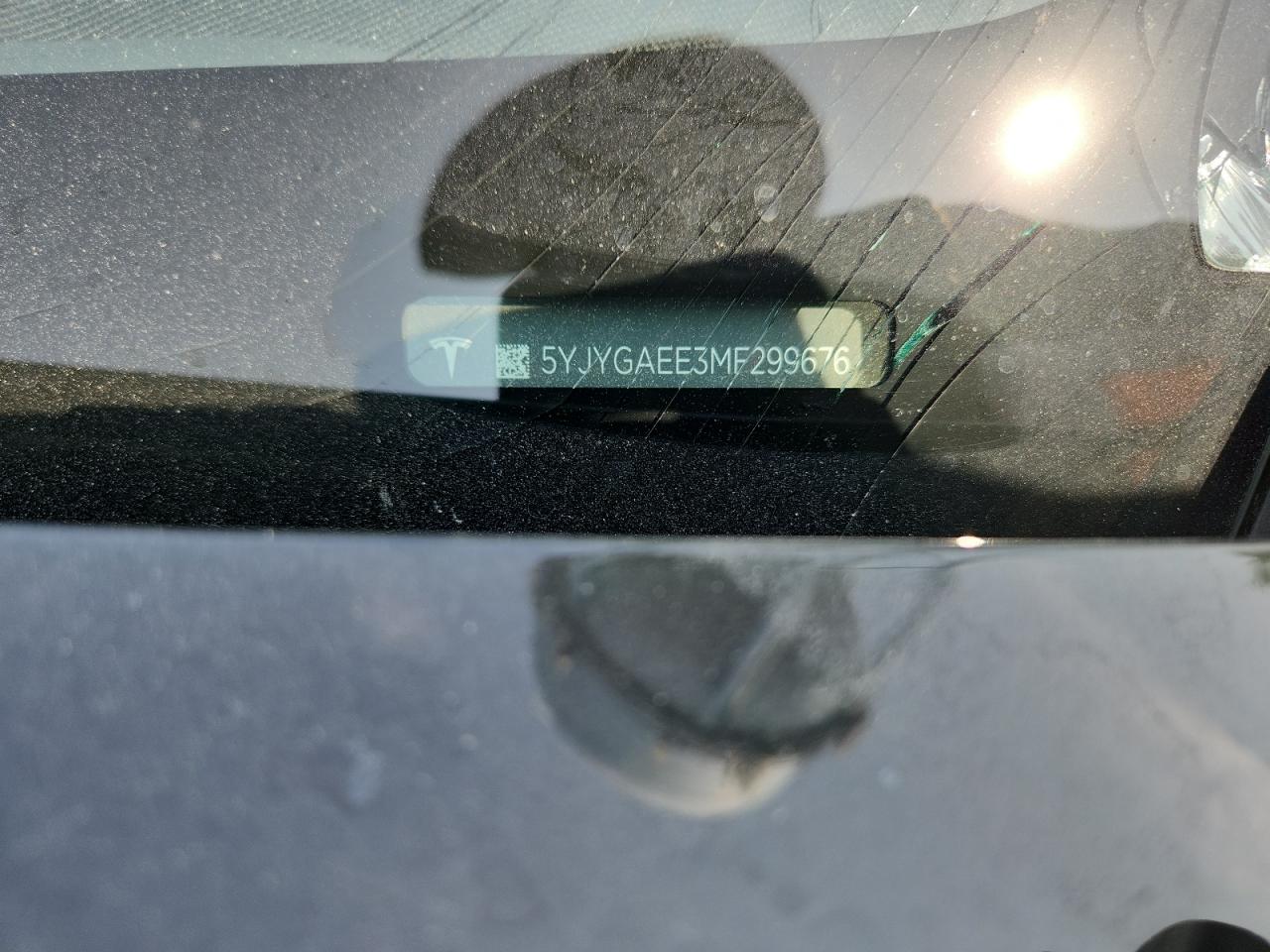 2021 Tesla Model Y VIN: 5YJYGAEE3MF299676 Lot: 67415975