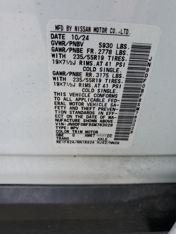 2025 Nissan Ariya Evolve+ VIN: JN8DF0BF8SM763028 Lot: 68507265