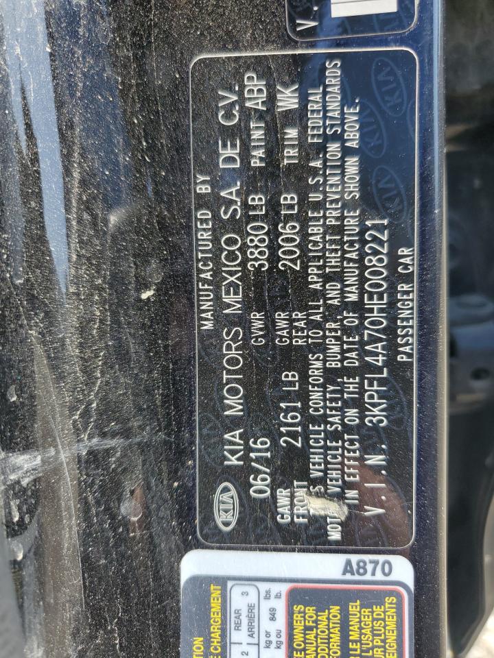 2017 Kia Forte Lx VIN: 3KPFL4A70HE008221 Lot: 68389595