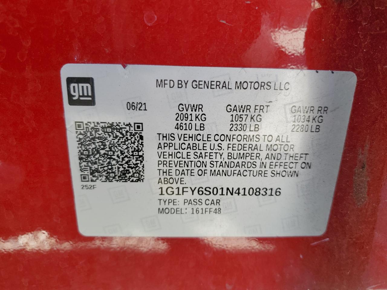 2022 Chevrolet Bolt Euv Lt VIN: 1G1FY6S01N4108316 Lot: 70010805