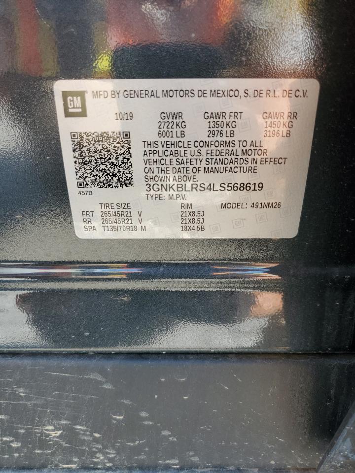 2020 Chevrolet Blazer Premier VIN: 3GNKBLRS4LS568619 Lot: 68938235