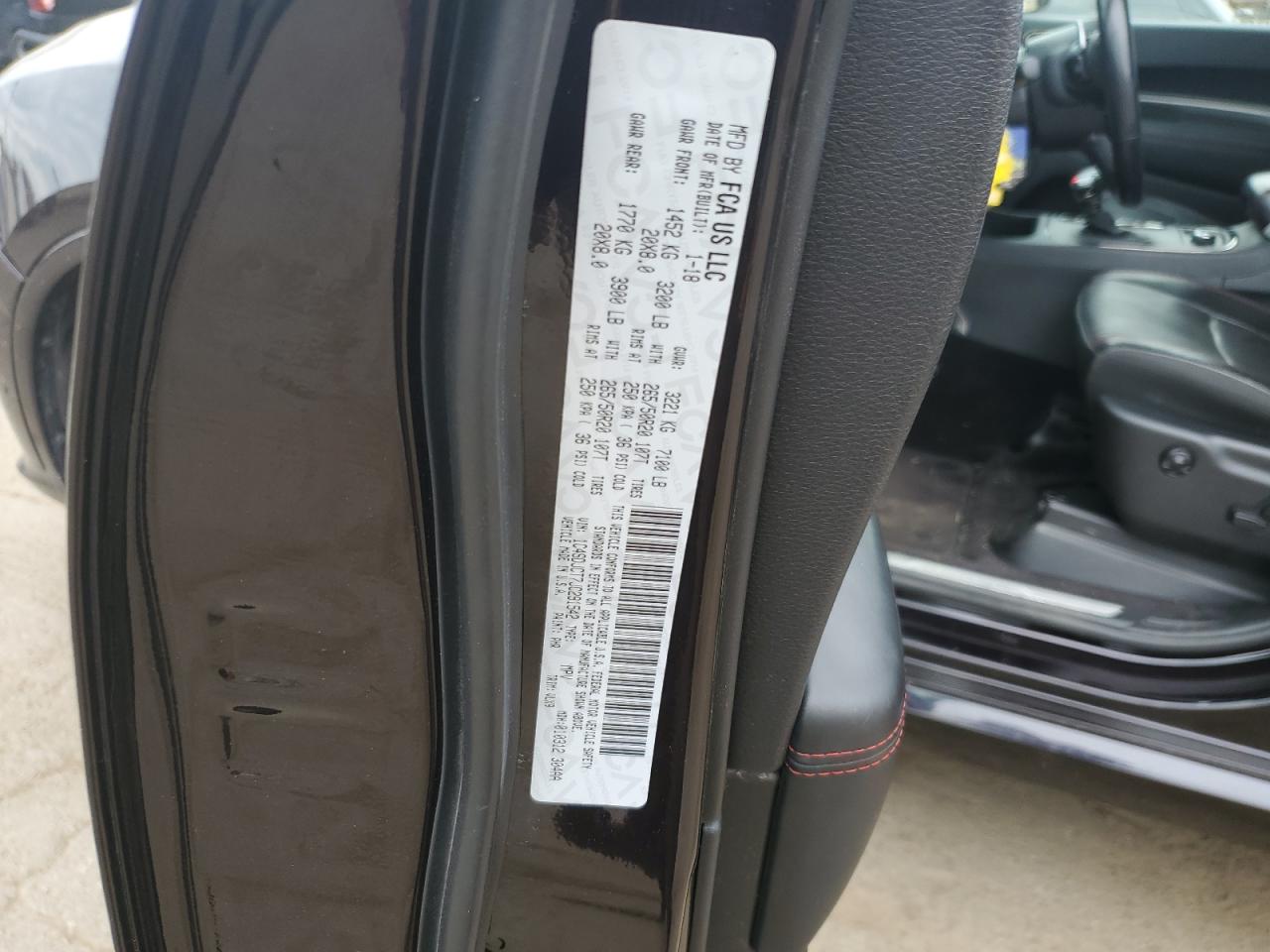 2018 Dodge Durango R/T VIN: 1C4SDJCT7JC291542 Lot: 70878295