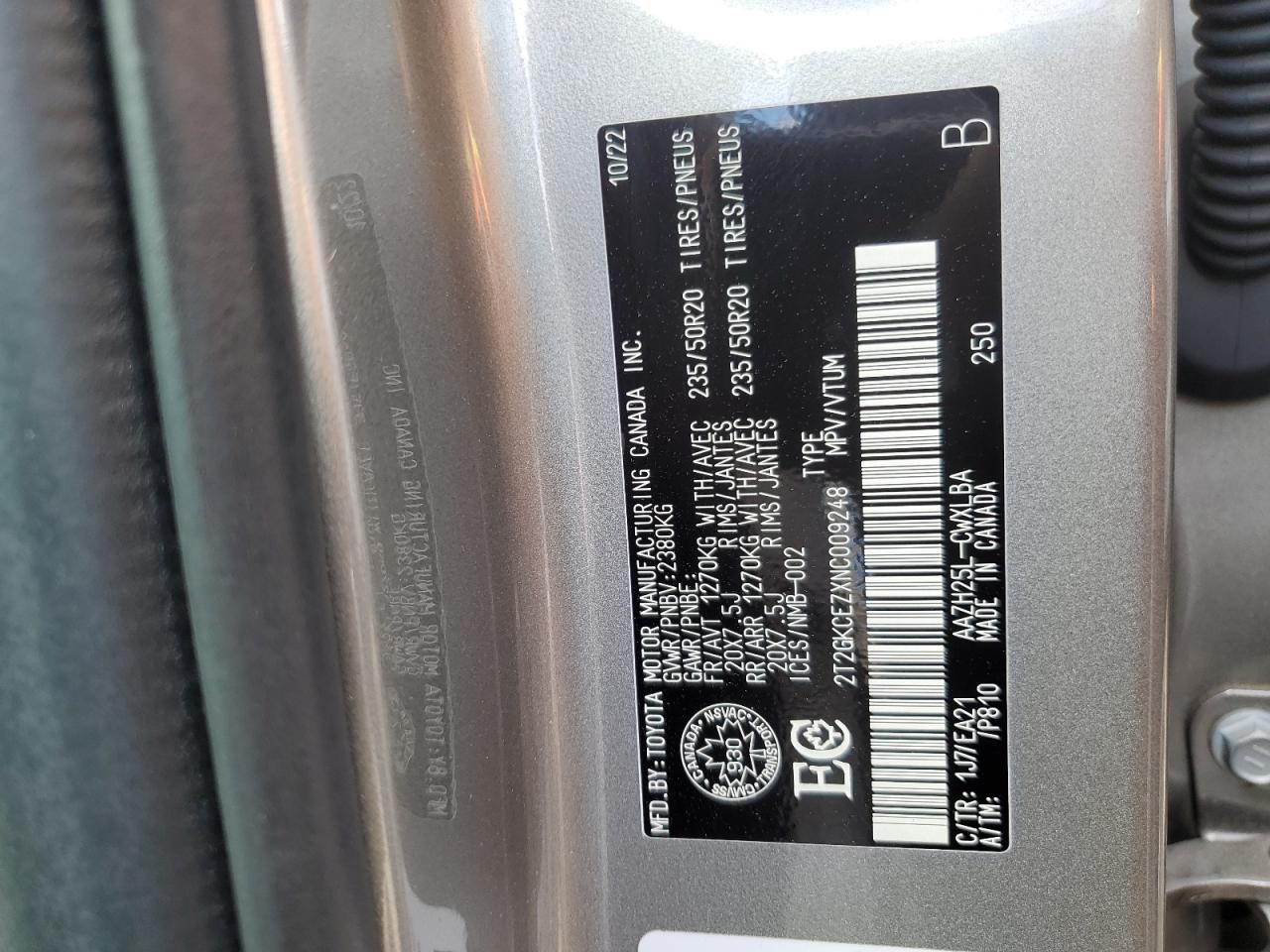 2022 Lexus Nx 350H VIN: 2T2GKCEZXNC009248 Lot: 70726575