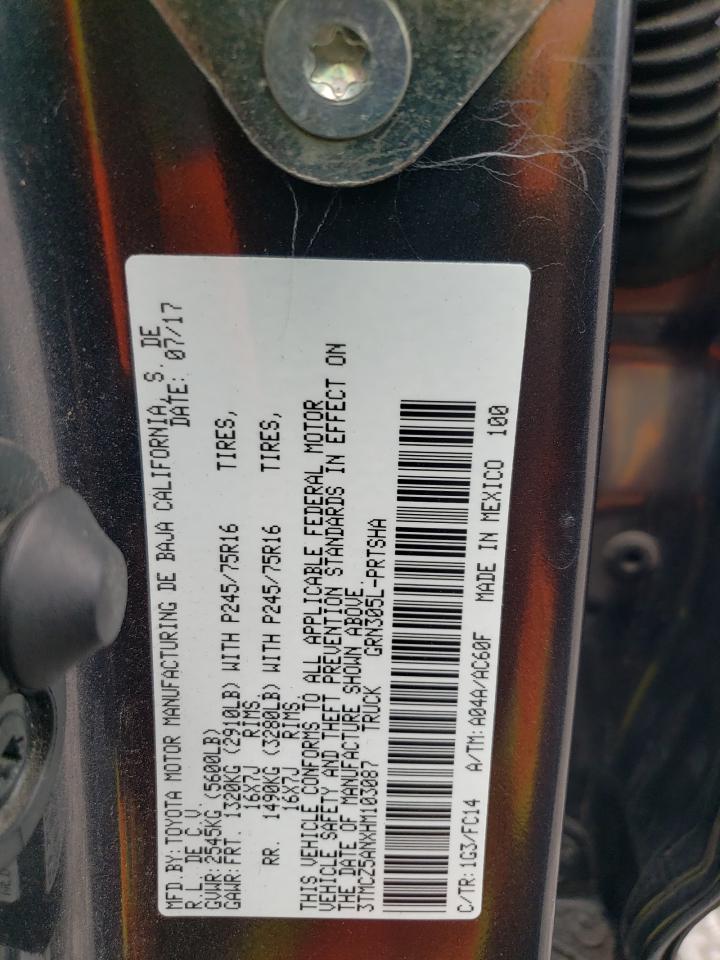 2017 Toyota Tacoma Double Cab VIN: 3TMCZ5ANXHM103087 Lot: 68493425