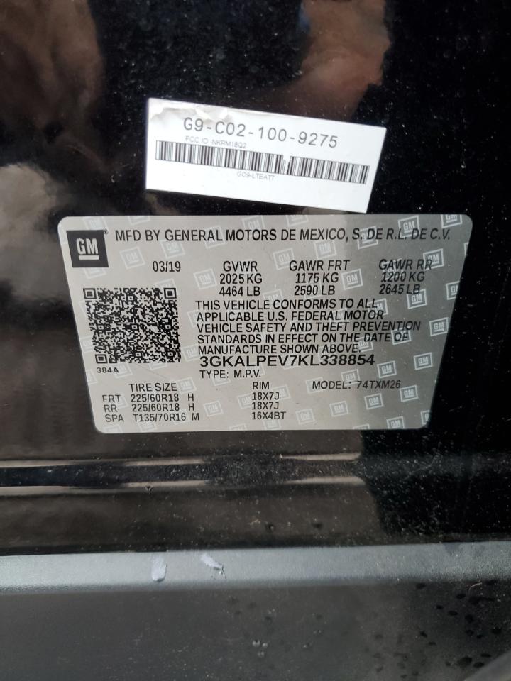 2019 GMC Terrain Slt VIN: 3GKALPEV7KL338854 Lot: 68441205