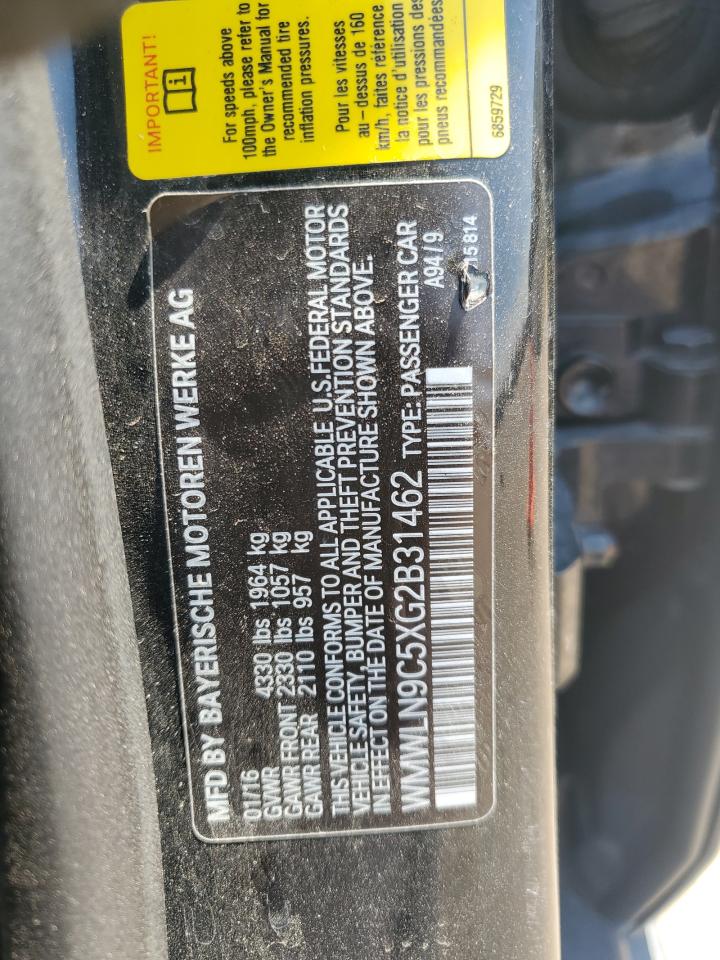 2016 Mini Cooper S Clubman VIN: WMWLN9C5XG2B31462 Lot: 68651335