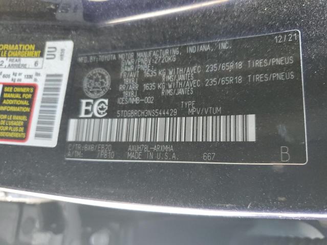 2022 TOYOTA HIGHLANDER HYBRID XLE  