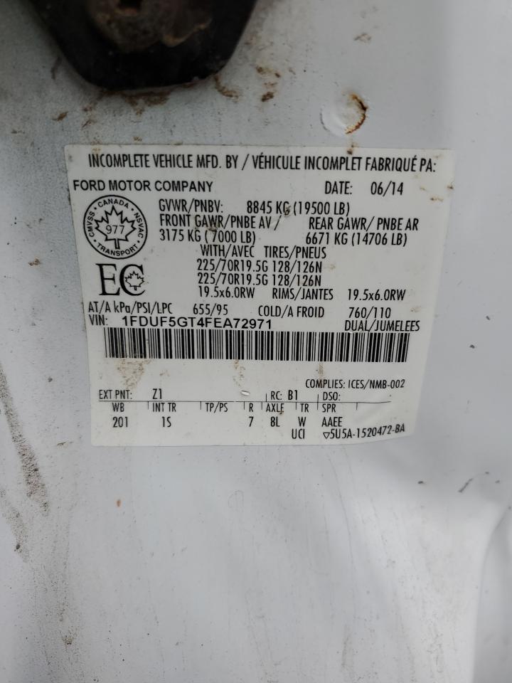 2015 Ford F550 Super Duty VIN: 1FDUF5GT4FEA72971 Lot: 69577645