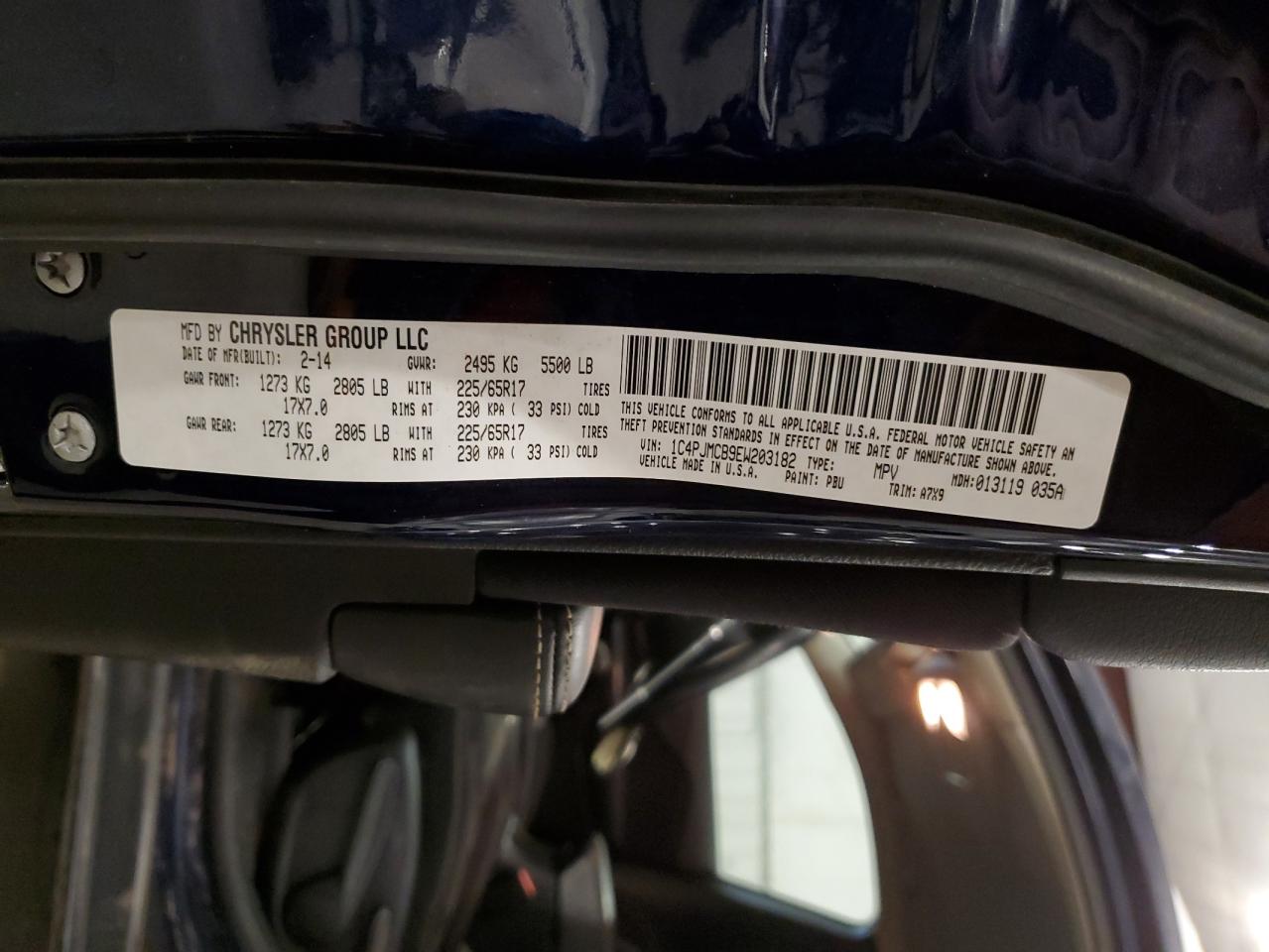 2014 Jeep Cherokee Latitude VIN: 1C4PJMCB9EW203182 Lot: 68298725