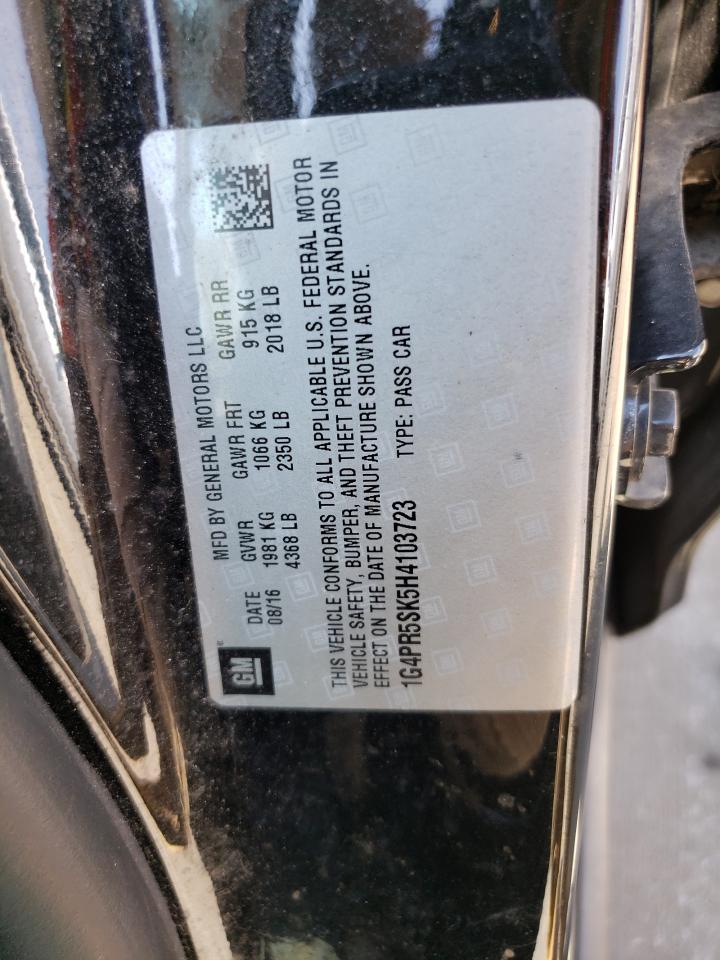 2017 Buick Verano Sport Touring VIN: 1G4PR5SK5H4103723 Lot: 70787255