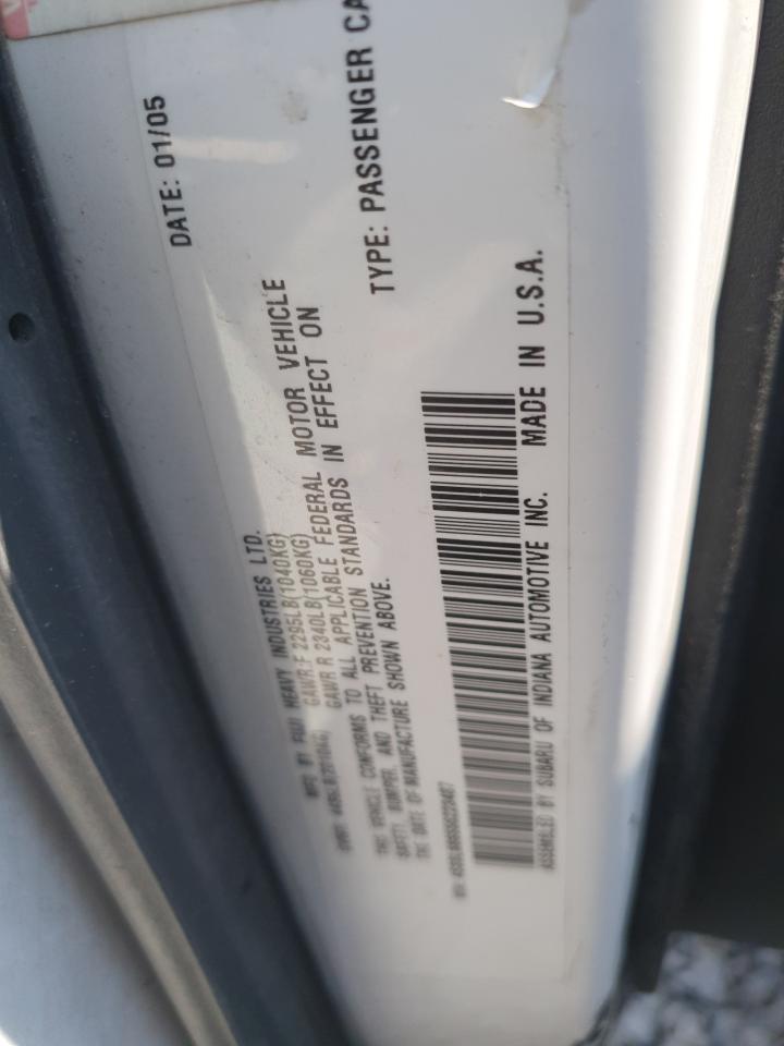 2005 Subaru Legacy Gt VIN: 4S3BL686556223487 Lot: 69459565