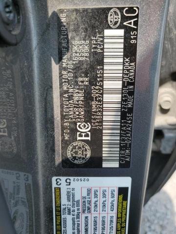 2007 TOYOTA COROLLA CE  