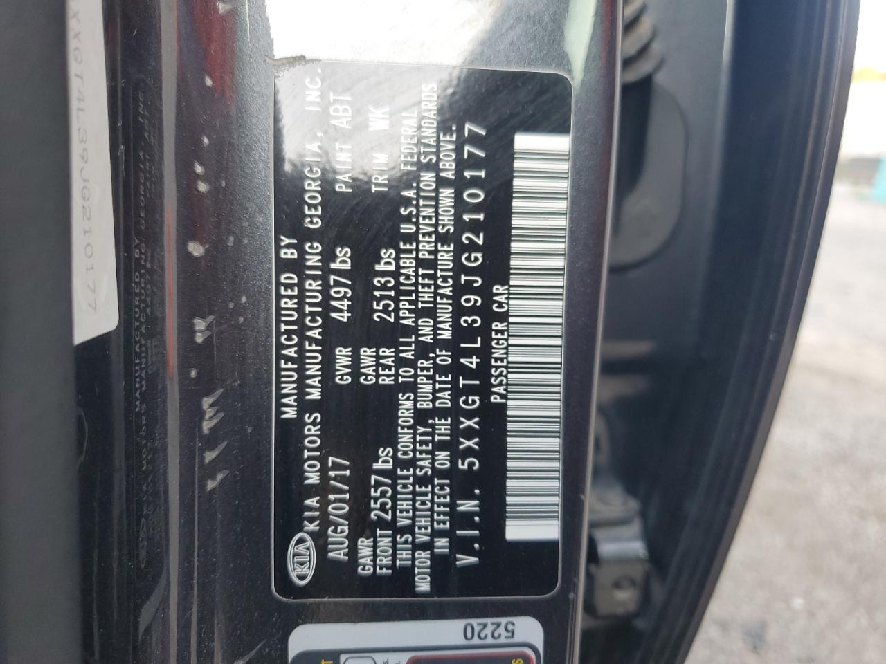 2018 Kia Optima Lx VIN: 5XXGT4L39JG210177 Lot: 68381445