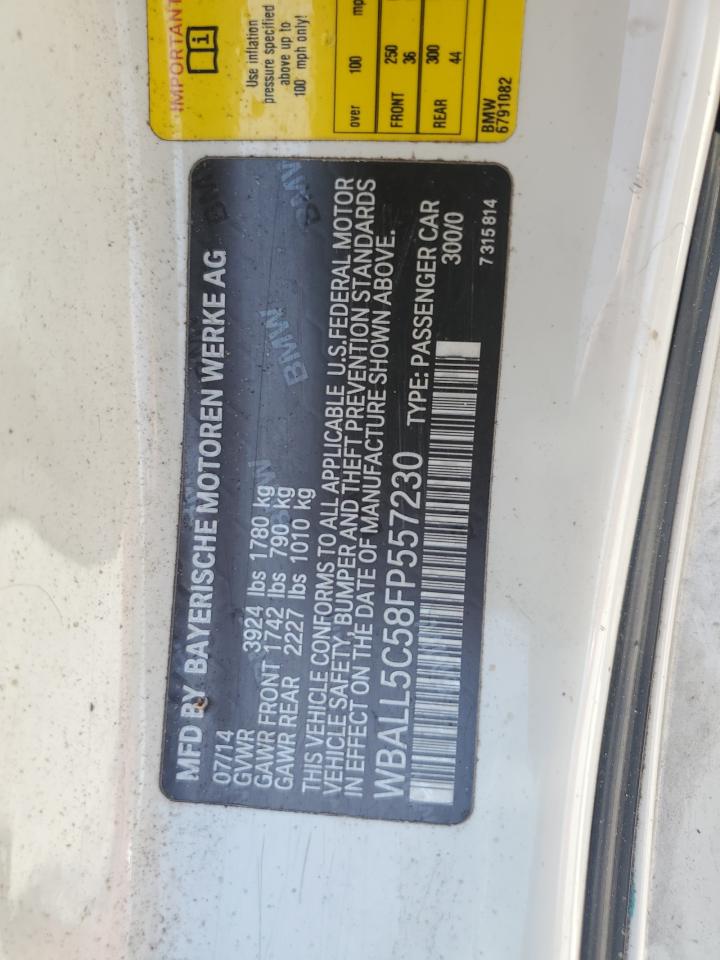 2015 BMW Z4 Sdrive28I VIN: WBALL5C58FP557230 Lot: 67428285