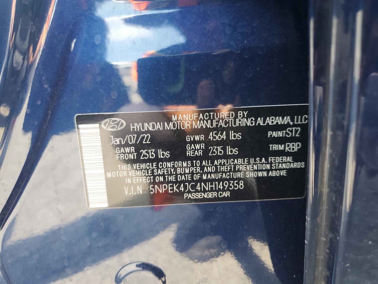 2022 Hyundai Sonata N Line VIN: 5NPEK4JC4NH149358 Lot: 69432715