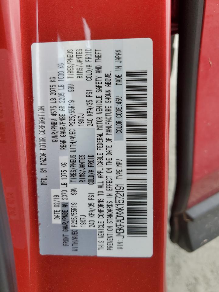 2019 Mazda Cx-5 Grand Touring VIN: JM3KFADMXK1572191 Lot: 70021195