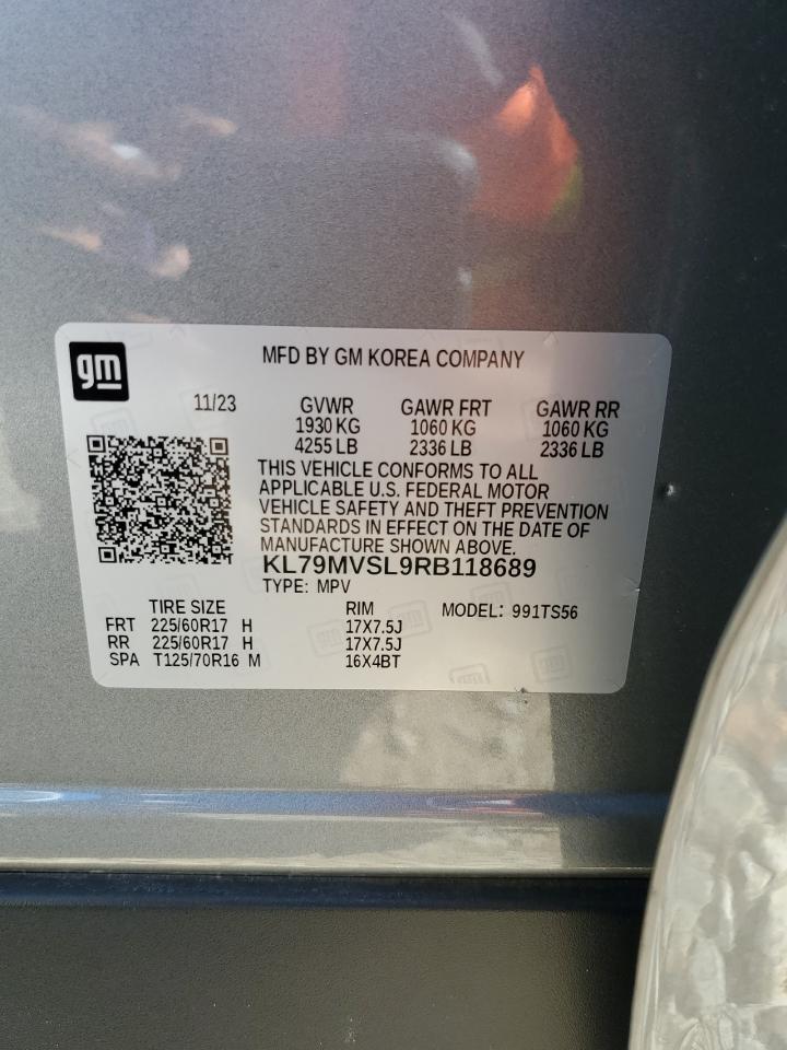 2024 Chevrolet Trailblazer Activ VIN: KL79MVSL9RB118689 Lot: 67844265