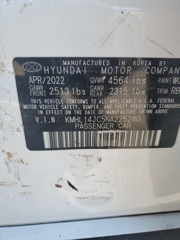 2022 Hyundai Sonata N Line VIN: KMHL14JC5NA225280 Lot: 69826535