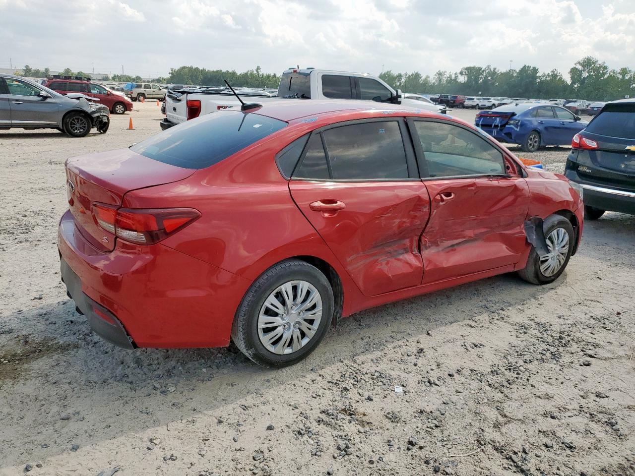 2019 Kia Rio S red null gas 3KPA24AB4KE166912 photo #4