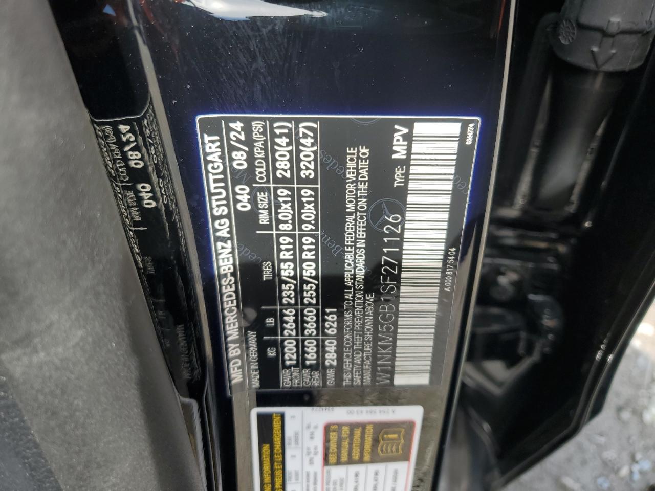 2025 Mercedes-Benz Glc 350E VIN: W1NKM5GB1SF271126 Lot: 69757085