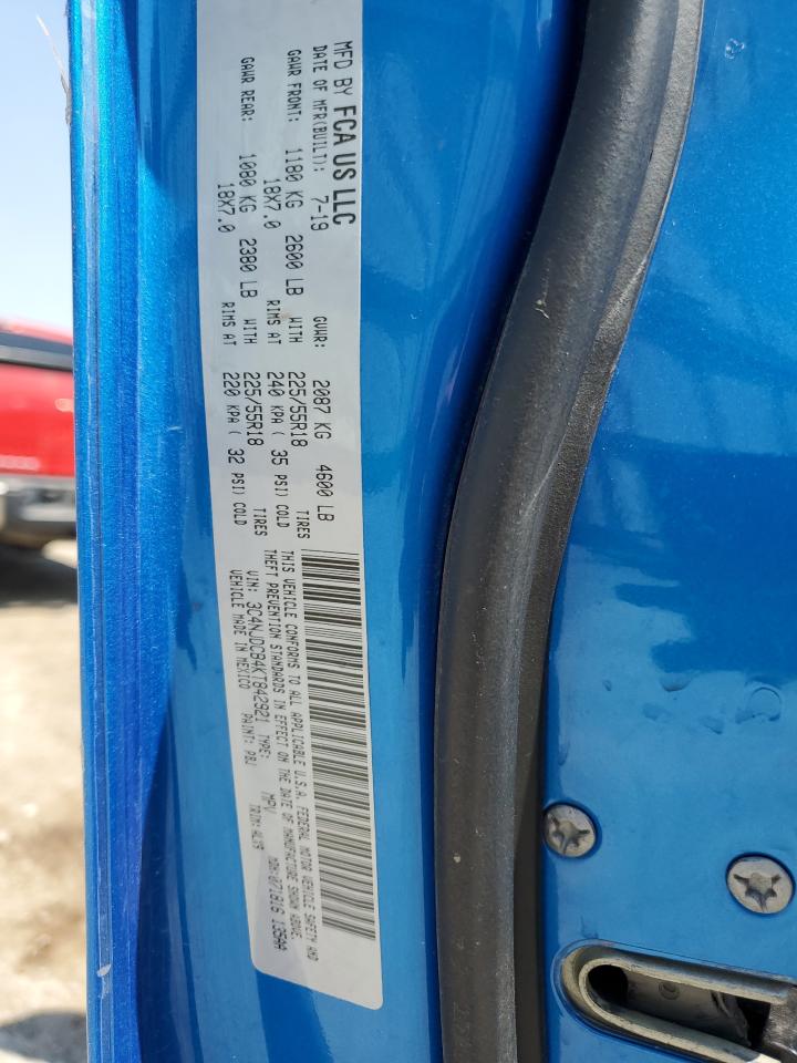 2019 Jeep Compass Limited VIN: 3C4NJDCB4KT842921 Lot: 66901385