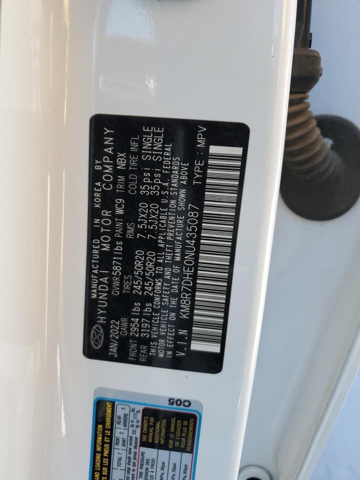 2022 Hyundai Palisade Calligraphy VIN: KM8R7DHE0NU435087 Lot: 67543725